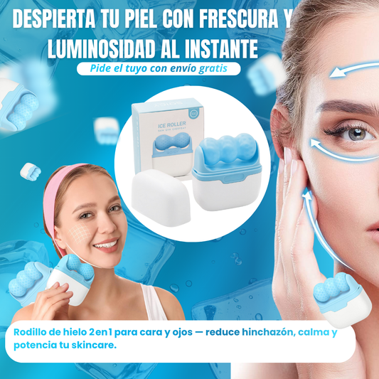 Ice Roller ™ Renueva, Refresca,Revive y Resplandece tu rostro en 5 minutos al día